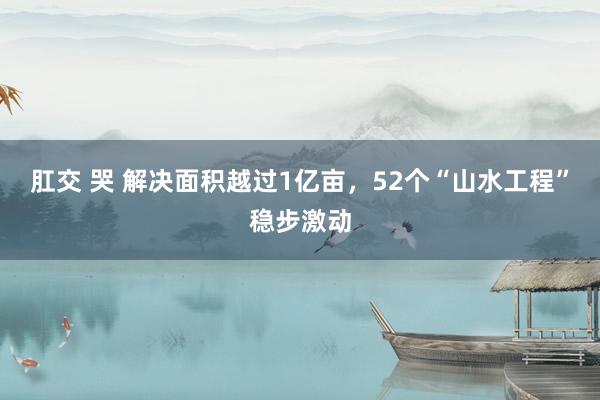 肛交 哭 解决面积越过1亿亩，52个“山水工程”稳步激动