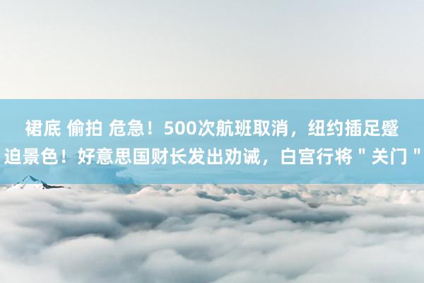 裙底 偷拍 危急！500次航班取消，纽约插足蹙迫景色！好意思国财长发出劝诫，白宫行将＂关门＂