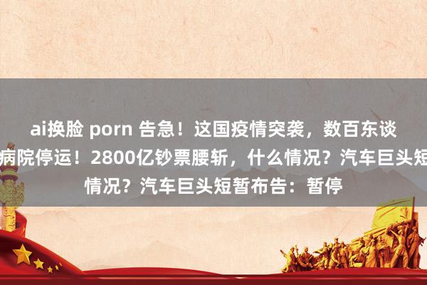 ai换脸 porn 告急！这国疫情突袭，数百东谈主归天，80%病院停运！2800亿钞票腰斩，什么情况？汽车巨头短暂布告：暂停