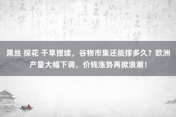 黑丝 探花 干旱捏续，谷物市集还能撑多久？欧洲产量大幅下调，价钱涨势再掀浪潮！