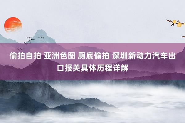 偷拍自拍 亚洲色图 厕底偷拍 深圳新动力汽车出口报关具体历程详解