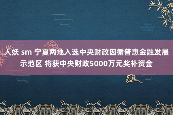 人妖 sm 宁夏两地入选中央财政因循普惠金融发展示范区 将获中央财政5000万元奖补资金