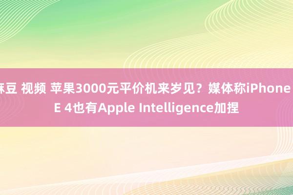 麻豆 视频 苹果3000元平价机来岁见？媒体称iPhone SE 4也有Apple Intelligence加捏