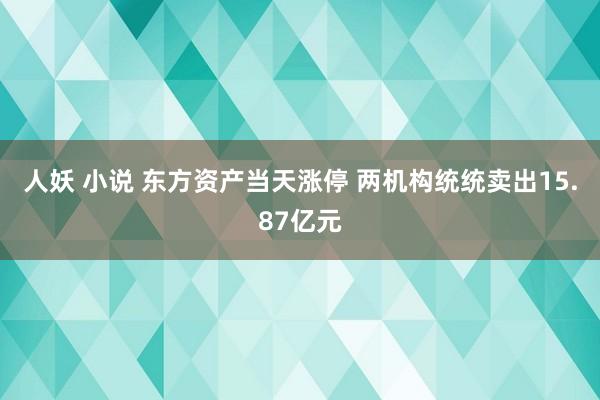 人妖 小说 东方资产当天涨停 两机构统统卖出15.87亿元