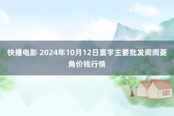 快播电影 2024年10月12日寰宇主要批发阛阓菱角价钱行情