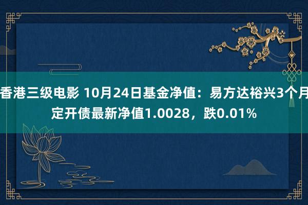 香港三级电影 10月24日基金净值：易方达裕兴3个月定开债最新净值1.0028，跌0.01%