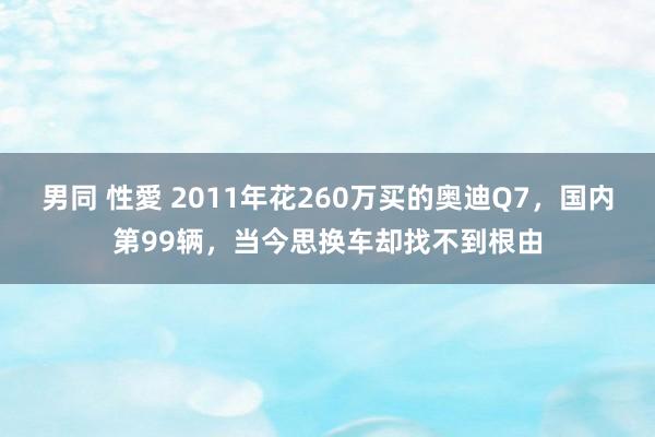 男同 性愛 2011年花260万买的奥迪Q7，国内第99辆，当今思换车却找不到根由