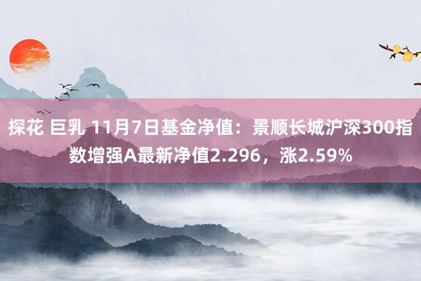 探花 巨乳 11月7日基金净值：景顺长城沪深300指数增强A最新净值2.296，涨2.59%