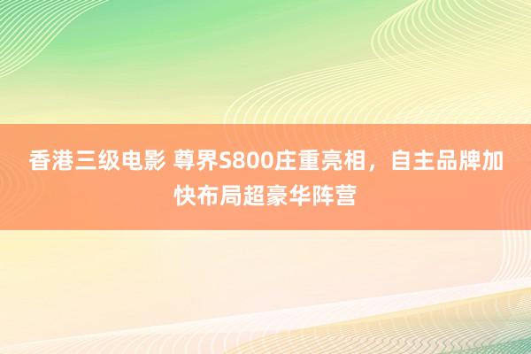 香港三级电影 尊界S800庄重亮相，自主品牌加快布局超豪华阵营