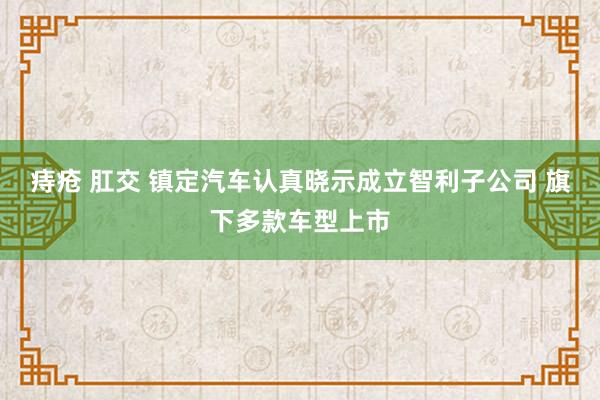 痔疮 肛交 镇定汽车认真晓示成立智利子公司 旗下多款车型上市