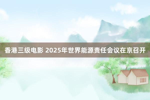 香港三级电影 2025年世界能源责任会议在京召开