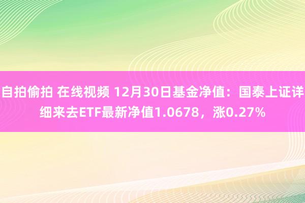 自拍偷拍 在线视频 12月30日基金净值：国泰上证详细来去ETF最新净值1.0678，涨0.27%